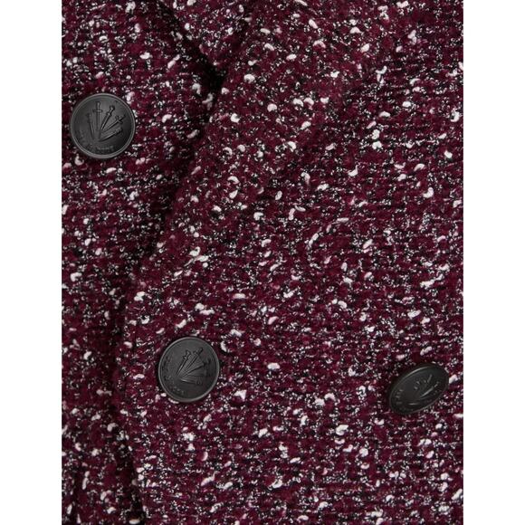 Rag&Bone Preston Double Breasted Blazer Boucle Tweed Wool Burgundy US 8 - Picture 7 of 16